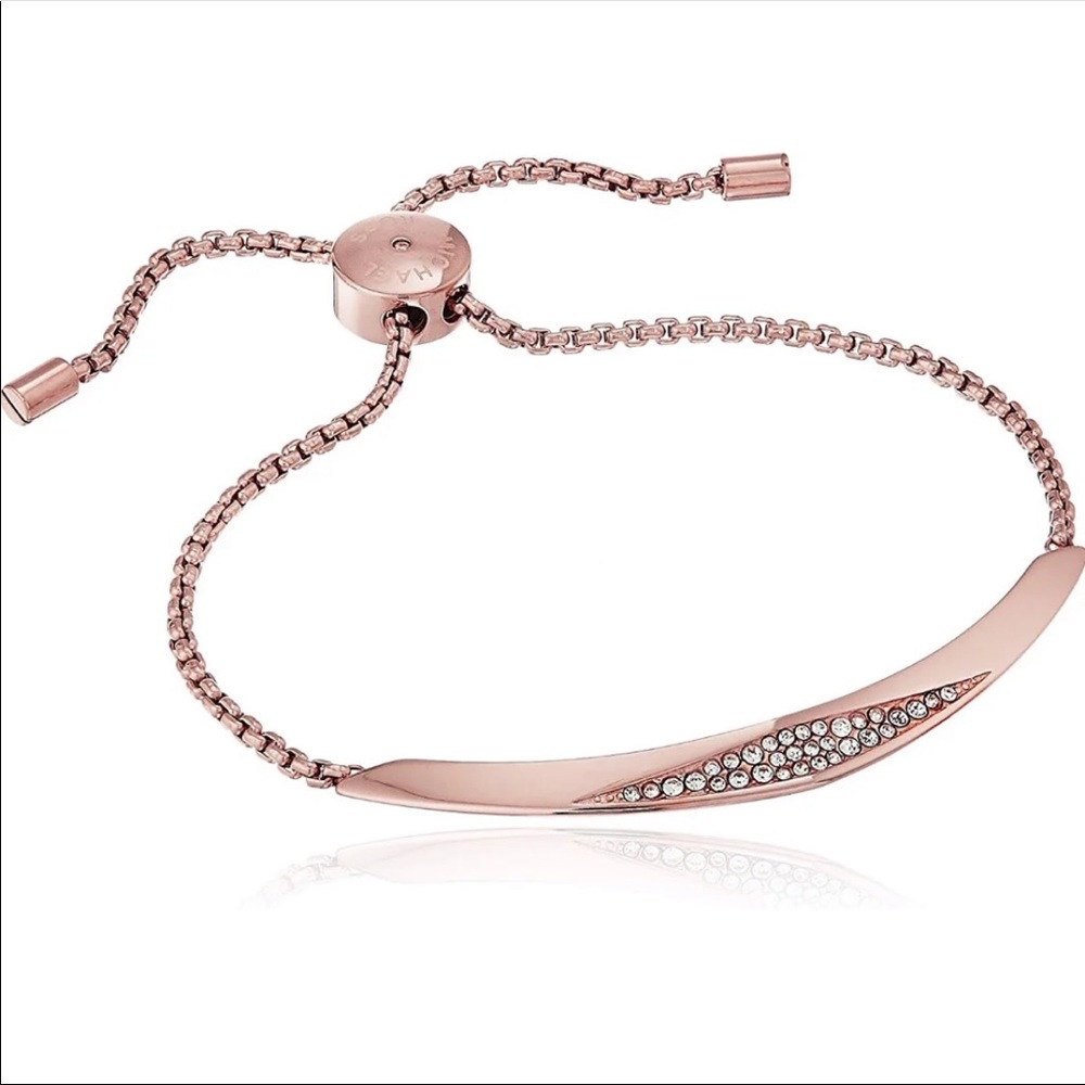 Michael Kors Rose Gold Tone Slider Bracelet